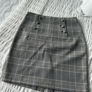 Classic Gray Plaid Women's Skirt